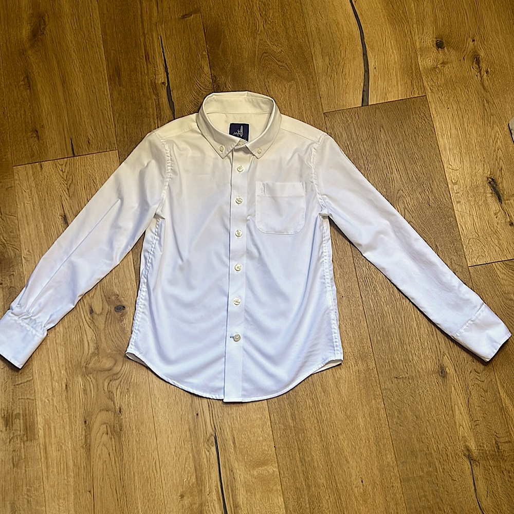 Johnnie-O prep formance white button down shirt size 7